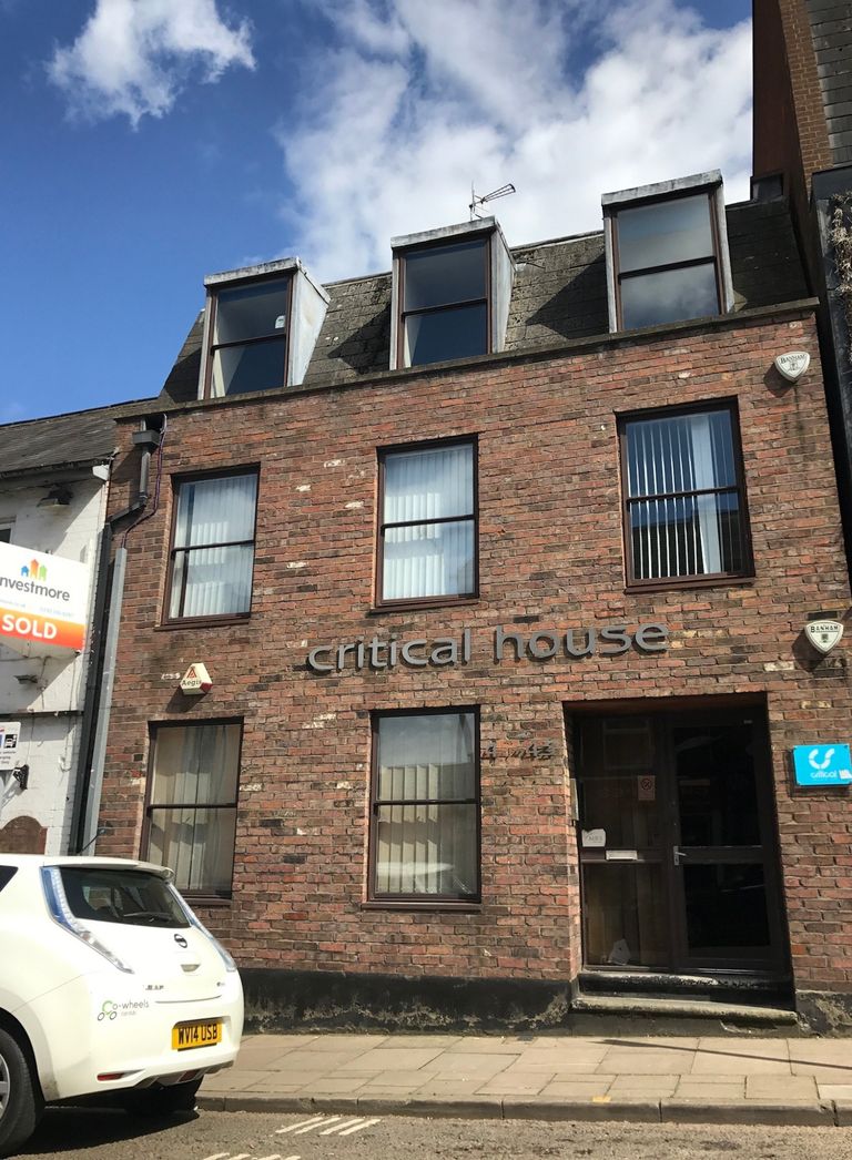 Picture of exterior of Critical House building before refurbishment
